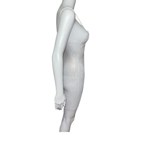 Vavoom Sexy Halter White See Through Mini Dress.  Size OS Club Dancer Costume - Picture 5 of 11